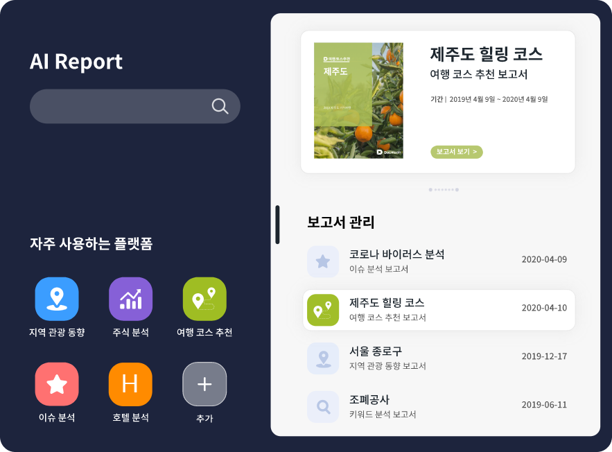 제주도 힐링 코스 보고서